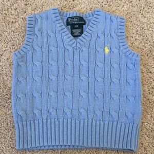 Blue Polo Ralph Lauren sweater vest, 12M